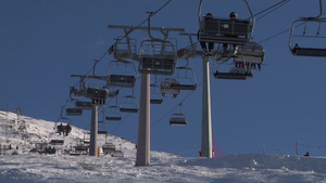 椅子滑雪升降机17秒视频