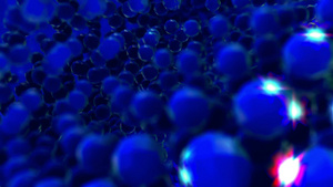 蓝色运动背景由球组成形成循环脉动网29秒视频