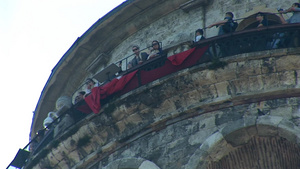 基诺亚城邦的基督塔上游客观光16秒视频