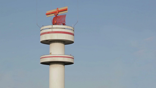 德国汉堡机场的机场塔无缝循环镜头视频