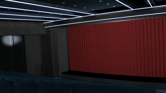 计算机生成的绿色屏幕电影院入口的动画[入口通道]视频