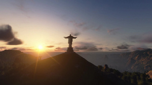 巴西里约热内卢延时落日夕阳19秒视频