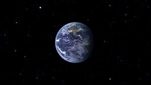 太空中旋转的地球19秒视频