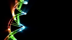 发光的DNA串在转动10秒视频