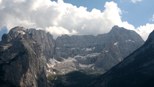 意大利阿尔卑斯山白云石自然景观视频