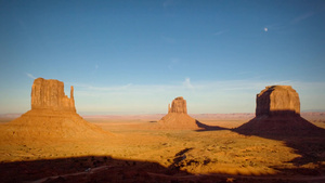 纪念碑谷地日落的沙漠15秒视频