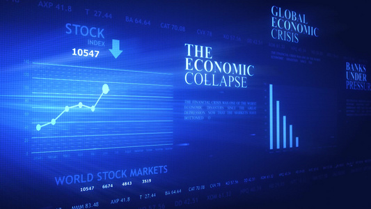 数据图标金融股票背景视频