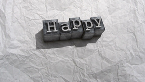 生日快乐立体字体效果8秒视频