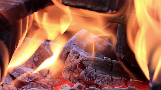 燃烧的木炭视频