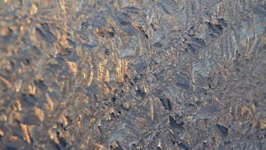 冬天清晨玻璃上的结晶21秒视频