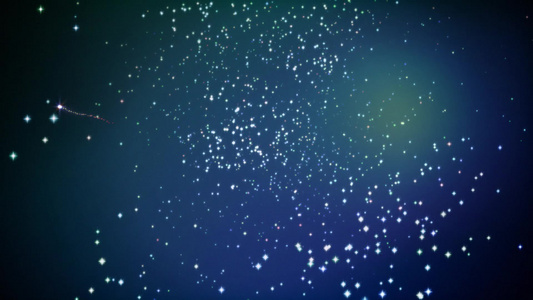 黑色背景上唯美星星循环动画视频