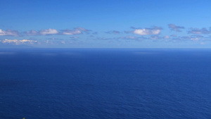 平静的蓝色太平洋一望无垠的景象俯瞰拍摄17秒视频