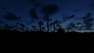加略山十字架夜景20秒视频