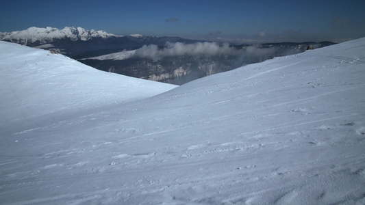 意大利阿尔卑斯山雪景视频