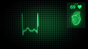 旋转人类心脏脉搏图30秒视频