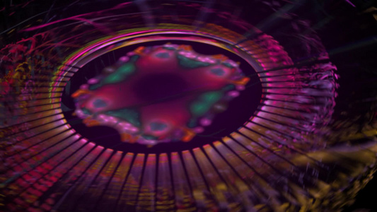 旋转的粒子光效运动背景视频
