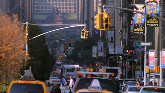 纽约市城市街道街景视频