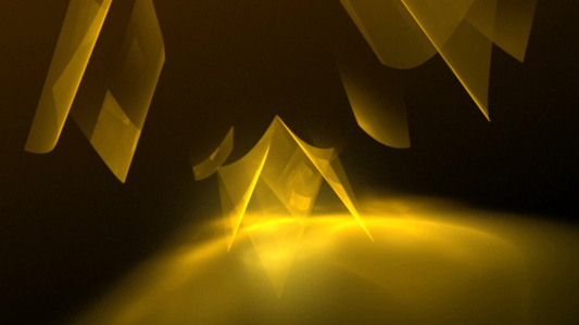 金色几何抽象粒子旋转视频