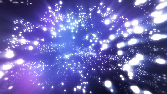 灿烂紫色星空粒子旋转视频视频