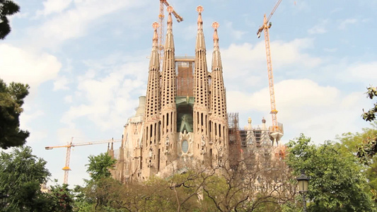 巴塞罗那的大教堂视频