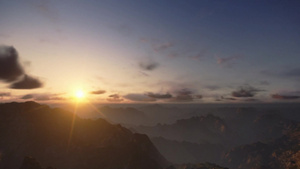 阿尔卑斯山上美丽的日出19秒视频