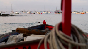 在拉科斯塔布拉瓦海边停留的渔船29秒视频
