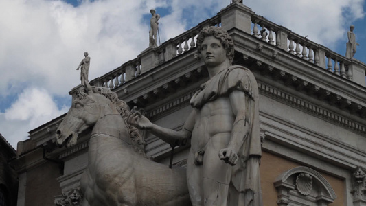 意大利罗马雕塑延时视频