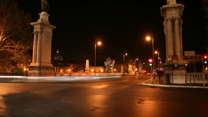 夜晚的罗马街头6秒视频