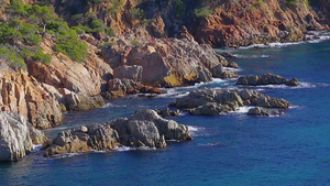 西班牙科斯塔布拉瓦的美丽海景27秒视频