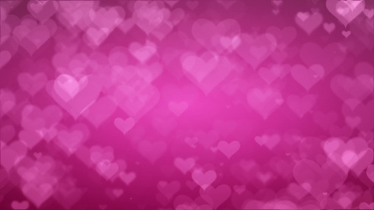 柔软的粉红色爱心背景情人节概念视频