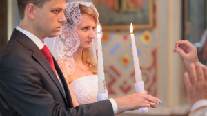 基督教教堂的婚礼17秒视频