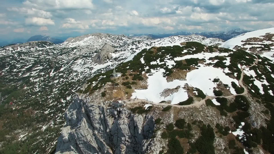 奥地利奥贝特劳恩山区空中全景视频