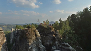 在德国鸟瞰巴斯塔的壮丽全景16秒视频