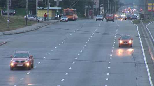 城市的道路交通视频