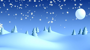 冬天的雪景动态循环粒子10秒视频