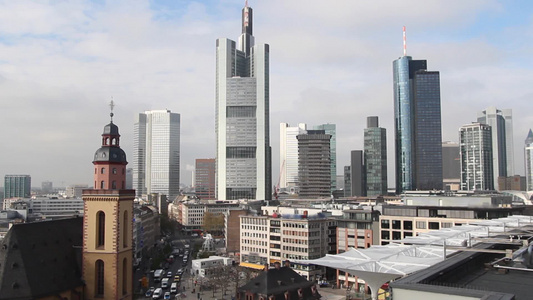 德国法兰克福建筑景观视频