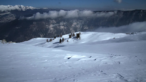 意大利阿尔卑斯山高处雪景6秒视频