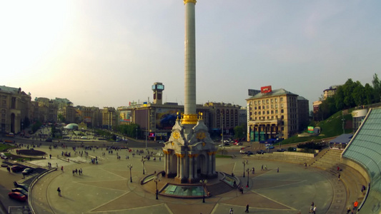 乌克兰基辅的广场[乌克兰政府]视频