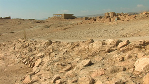 古代堡垒在西南海岸的死海在以色列马萨达11秒视频