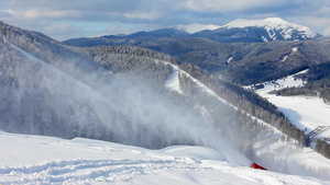 喀尔巴阡山冬季雪景20秒视频