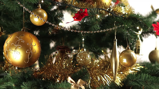 圣诞节假日装饰树视频