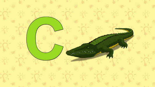 字母c和单词鳄鱼视频