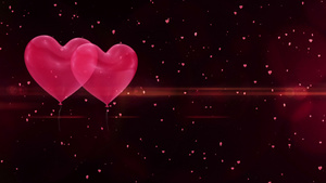 情人节红色背景上的心脏气球。27秒视频