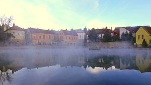 匈牙利塔波卡市的小湖景色22秒视频