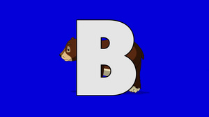 英文字母B与动画熊15秒视频