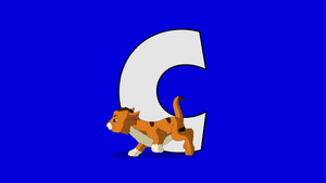 字幕C与动画小猫15秒视频