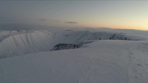俄罗斯吉卜尼冬天的山脉景观44秒视频