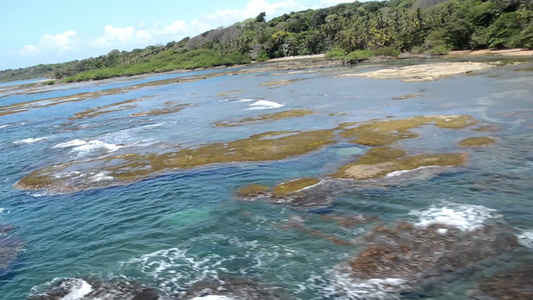 巴拿马太平洋海岸线的鸟瞰图视频