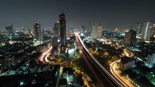 现代大城市的夜景视频