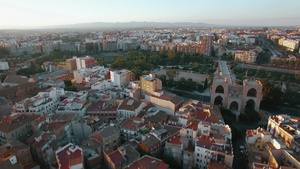 无人机鸟瞰欧洲城市建筑30秒视频